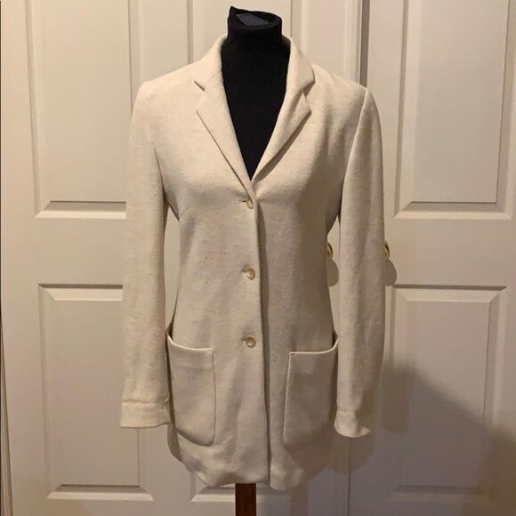 Angora blend sweater blazer - Picture 1 of 9